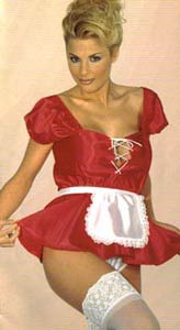 Red French Maids outfit. <BR>(One Size fits all)