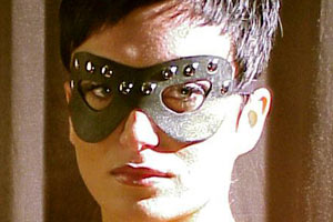 Leather mash with studs